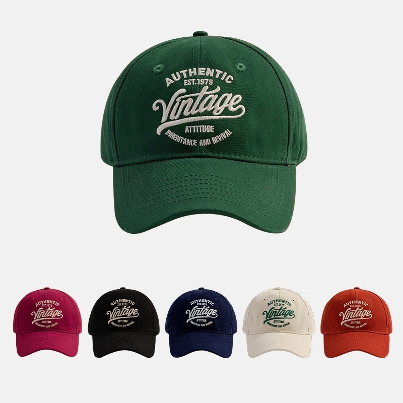 COD 2025 Hot Sell Letter Embroidered Vintage Adjustable Baseball Cap ...