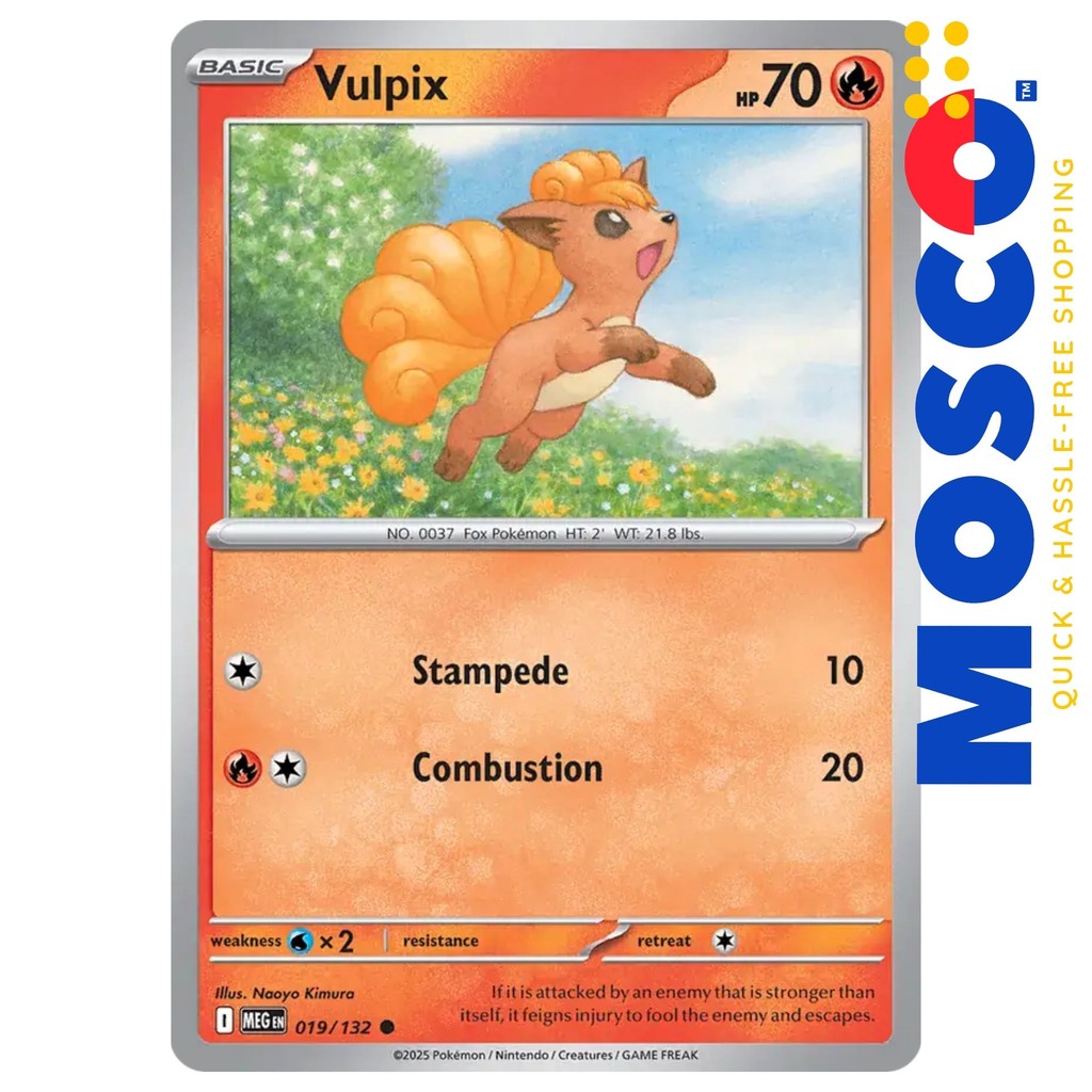 Vulpix - 019/132 ME01 Mega Evolution Base | Pokemon TCG | Shopee ...