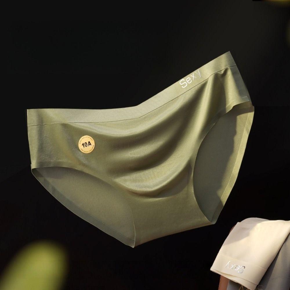 JYHOUSE Satin Briefs Men, Underpants Summer Thin Ice Silk Panties ...