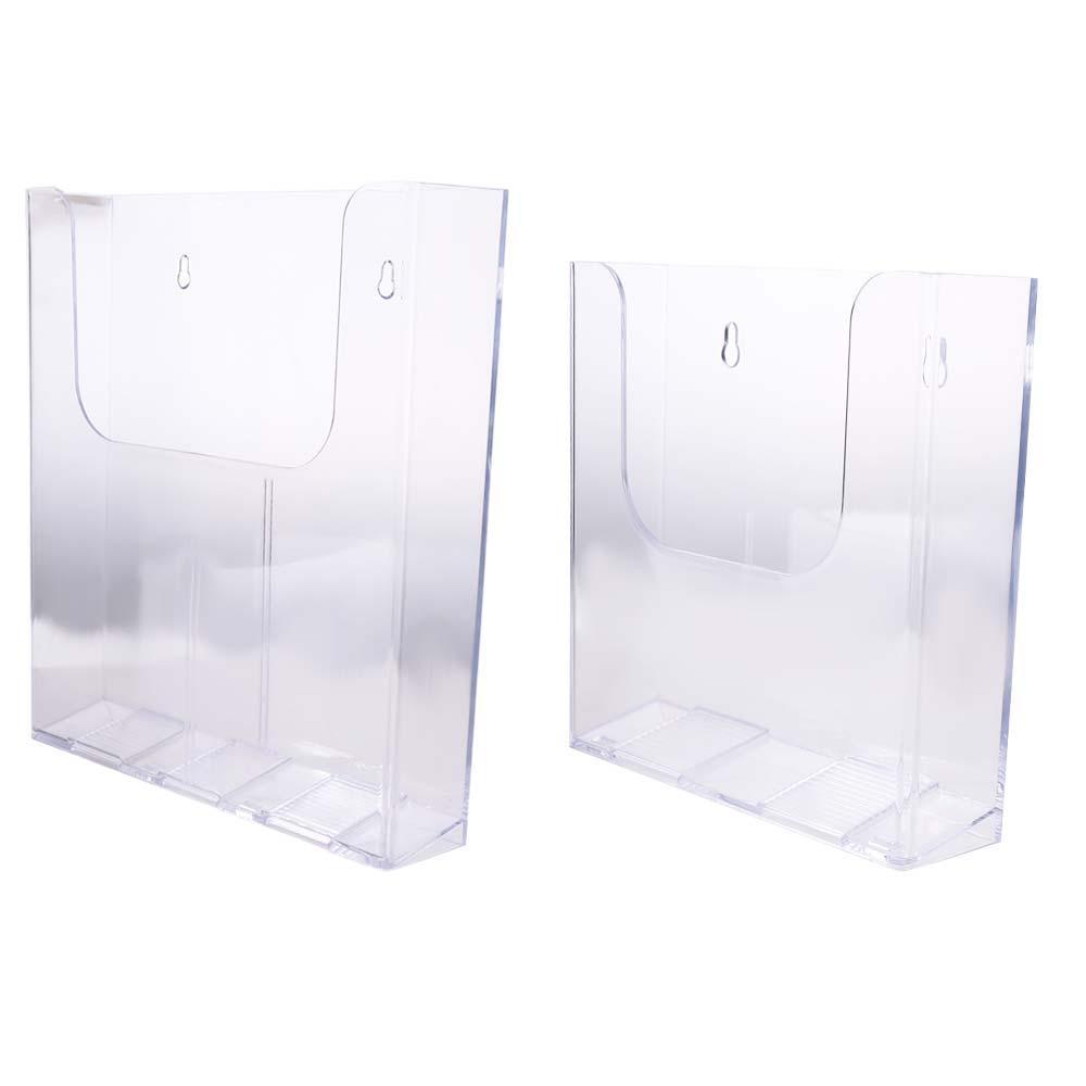 KENTON Wall-Mounted File Organizer, Single Layer Plastic Shelf Acrylic ...