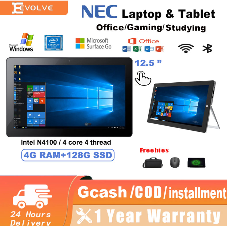 2 in 1 laptop NEC Windows os 12.5inch tablet Intel N4100 with 4GB RAM ...
