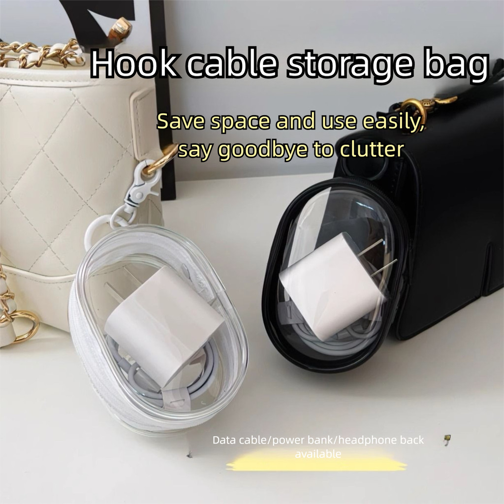 Clear PVC Travel Tech Pouch – Waterproof Cable & Charger Organizer with ...