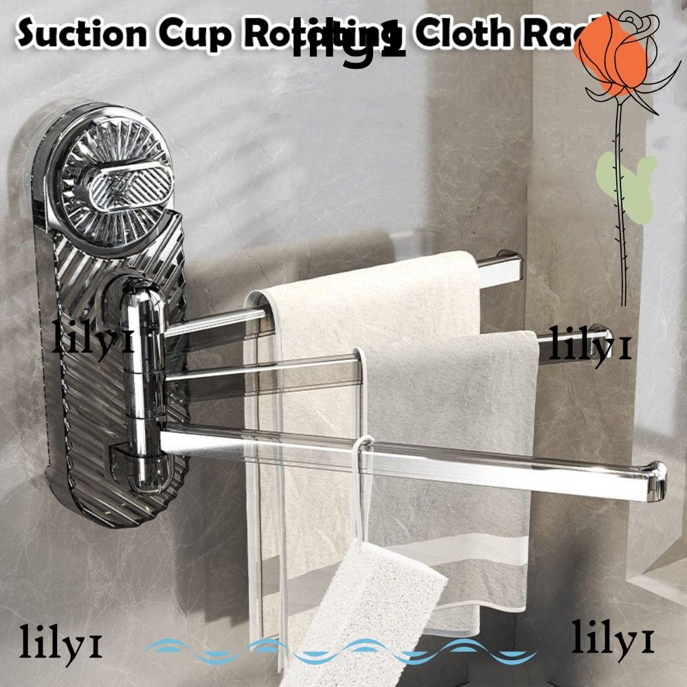 LILY Rotating Towel Holder, 180° Rotation Wall-mounted Cloth Rack ...