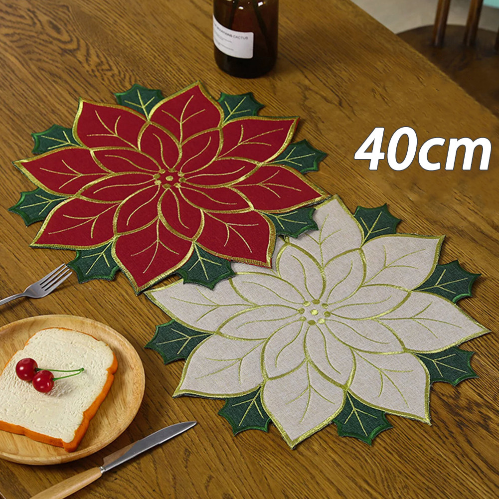 Christmas Placemat-Table Runner Insulation Pad Versatile Xmas Polyester ...