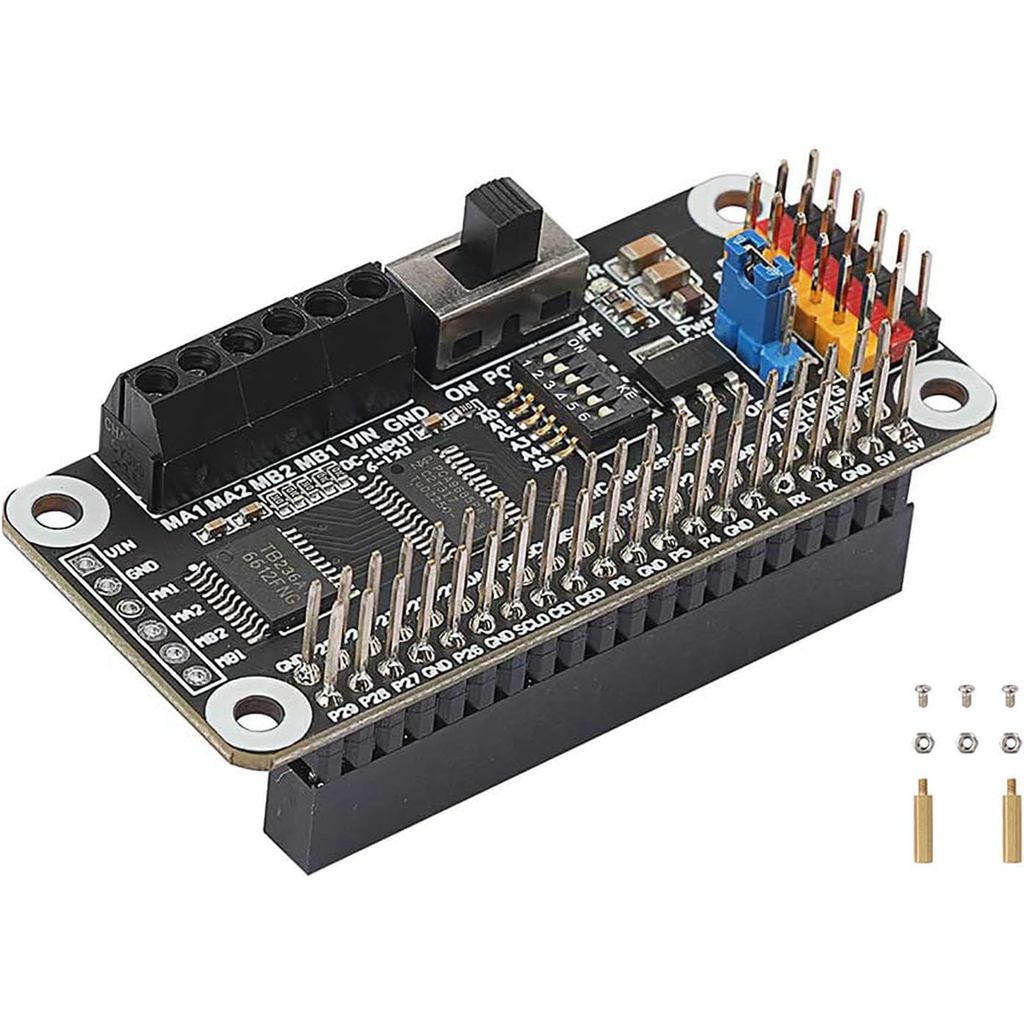 Pi Motor and Servo Driver HAT - PCA9685 & TB6612FNG Chip, Dual DC Motor ...