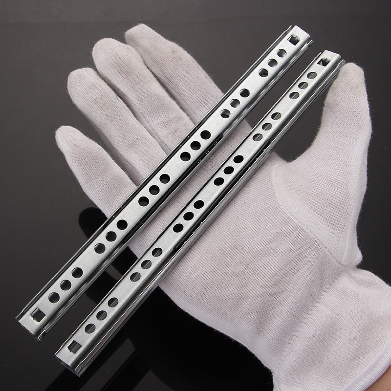 17mm Two-Section Drawer Slide Rail Steel Ball Double Pull Narrow Side ...