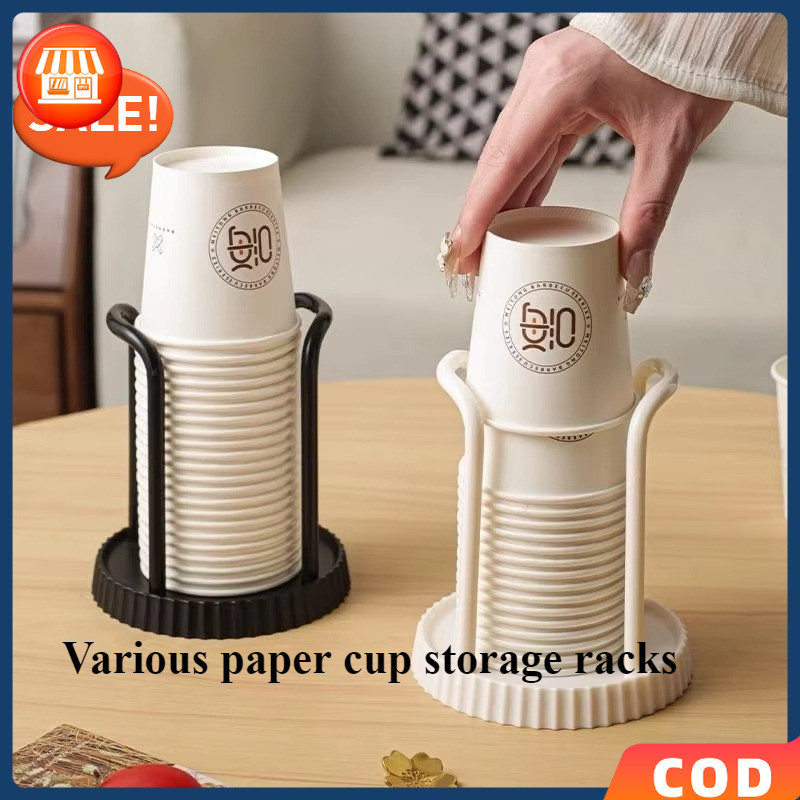 Household Disposable Cup CP Storage Rack Paper Cup Holder Dispenser Mug ...