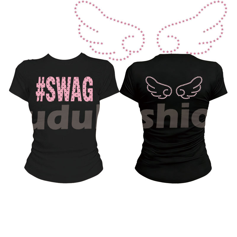COD Slim Fit Graphic Tee, SWAG Angel Wing Double‑Sided Print, Soft ...