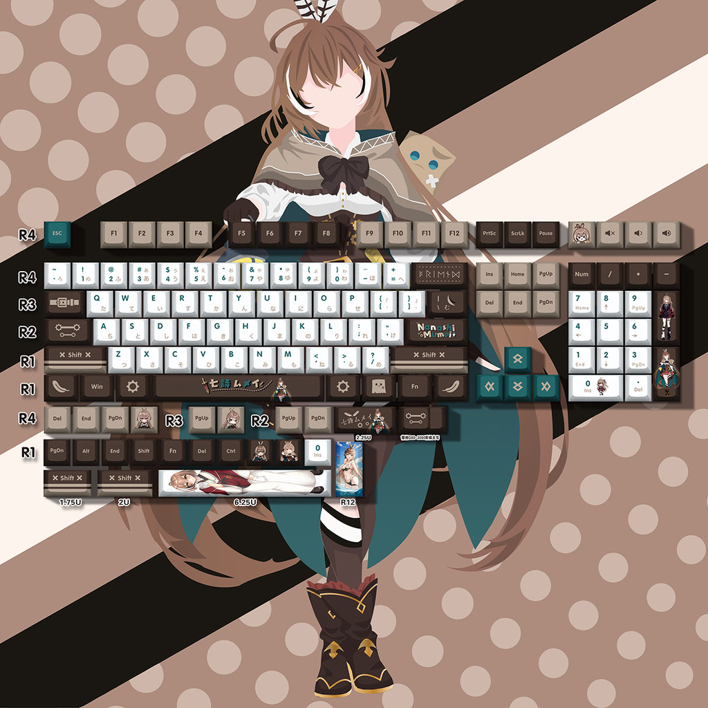 Two-Dimensional Keycap Side Engraved Seven Poems Wuming Two-Dimensional ...