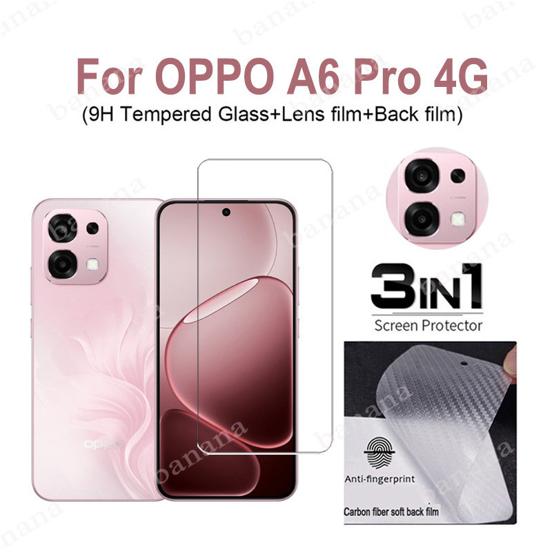 3 in 1 OPPO A6 Pro Tempered Glass OPPO A6 Pro A5i A5 A6 Pro A5x A3x A5 ...