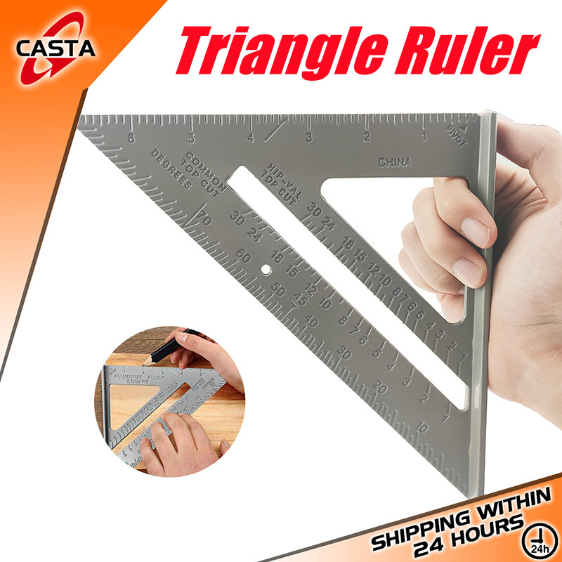 Metal Aluminum 7 Inches Rafter Square Triangle Ruler Carpenter Square ...