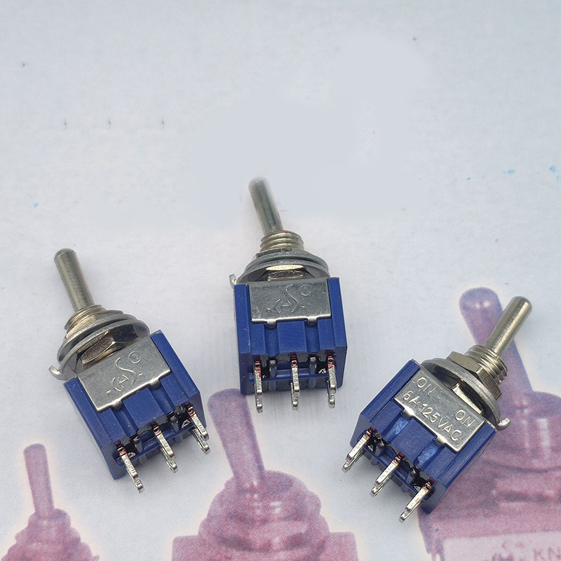 MISSYU Miniature Lever Toggle Switch Single Pole Double Throw ON-OFF-ON ...