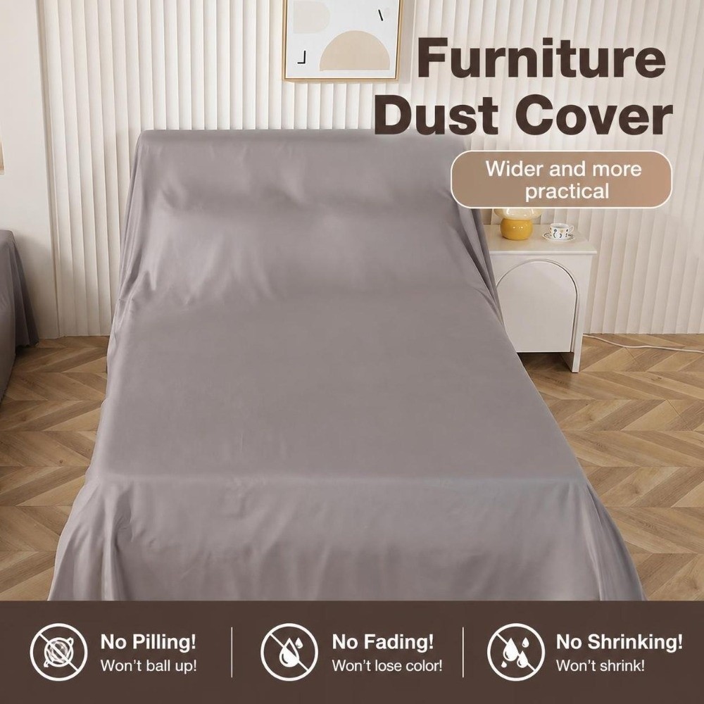 JIANGPH Furniture Dust Cover, Large Size Breathable Fabric Dust Proof ...