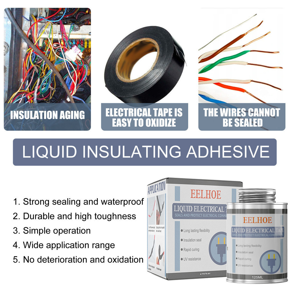 125ml Liquid Electrical Tape Insulating Tape Rubber Fix Line Glue ...