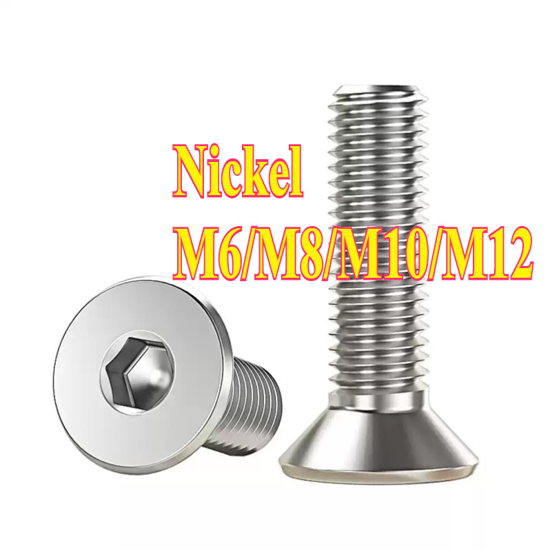 Nickel 10.9 grade Allen Flat / Socket Flat / Countersunk Hex Allen Head ...