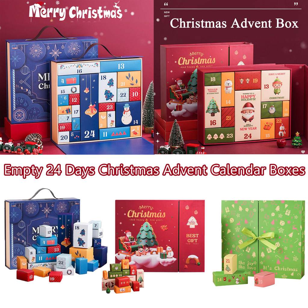 Empty Advent Calendar Boxes 24 Days Christmas Countdown Calendar Boxes ...