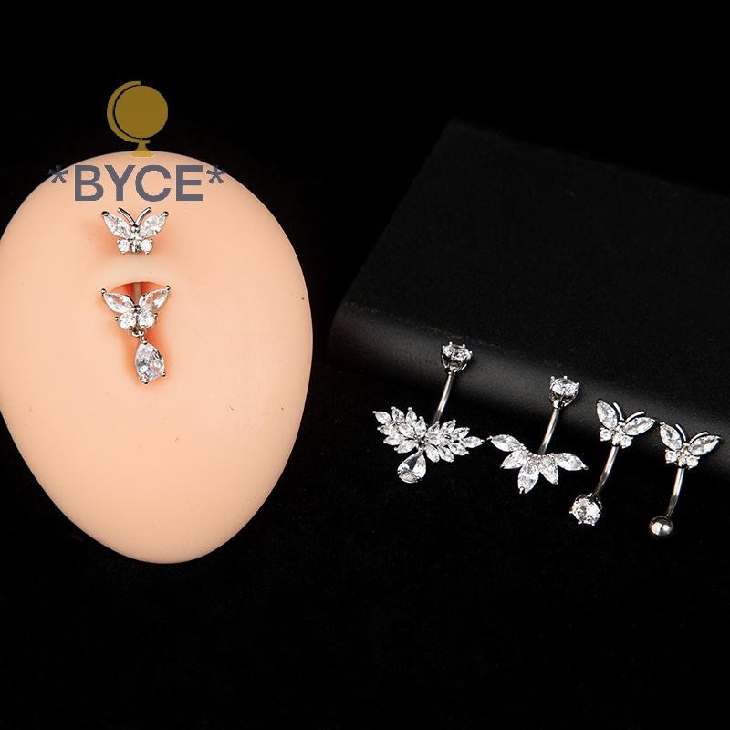 BYCE> Simple Fashion Angel Wings Butterfly Navel Ring For Women Girls ...