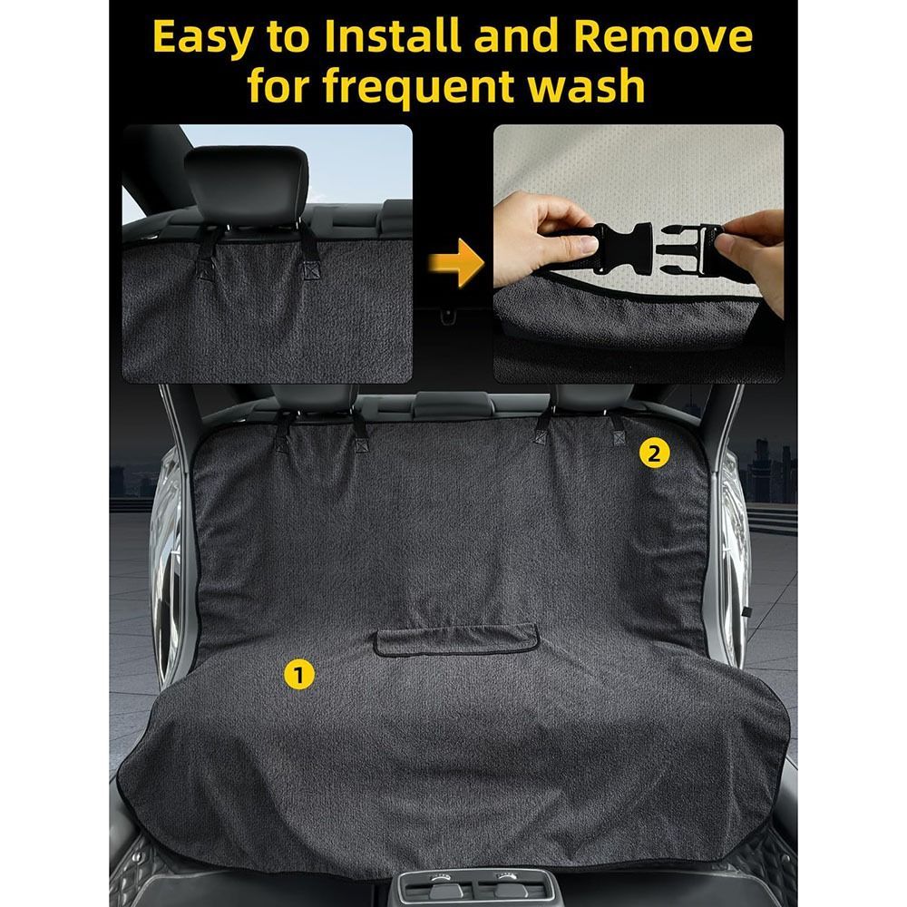 DYRUIDOJ Car Back Seat Cover, Waterproof Non-Slip Rear Bench Towel Seat ...