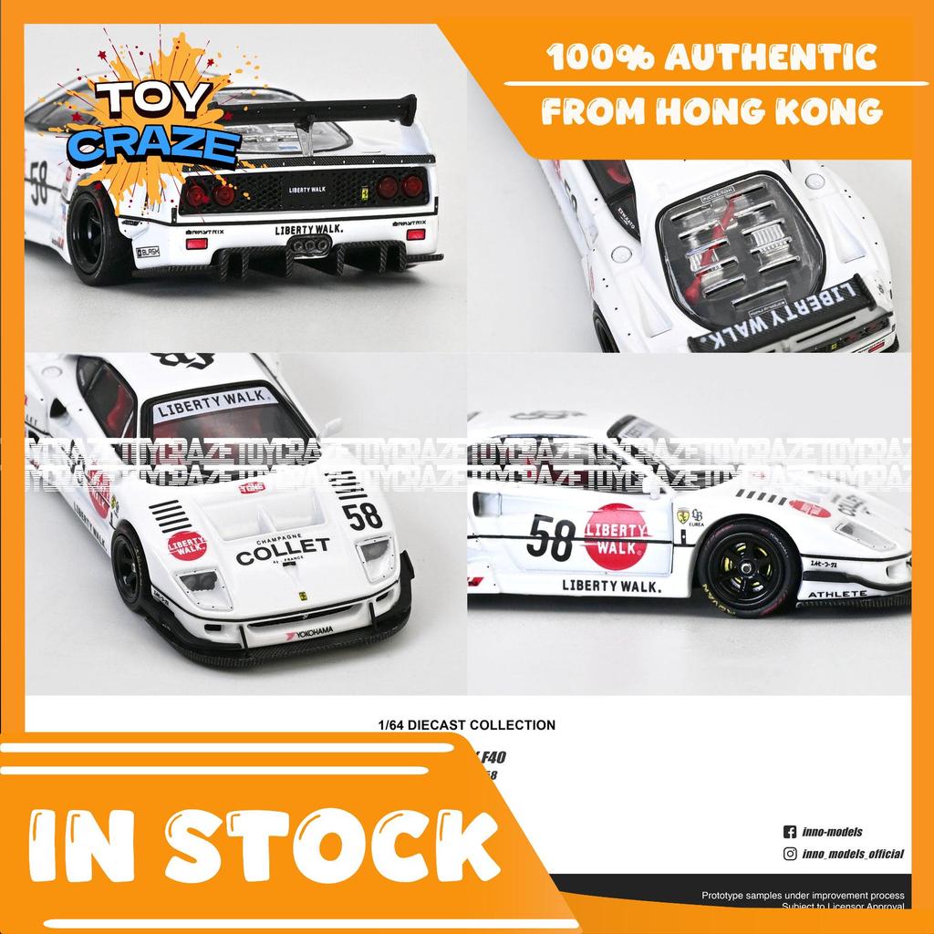 [Authentic] INNO64 INNO 1/64 Liberty Walk LBWK F40 WHITE #58 COLLET ...