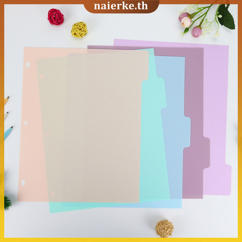 1 Set of 3-Hole Binder Dividers A4 Size Journal Inserts Page Separator ...