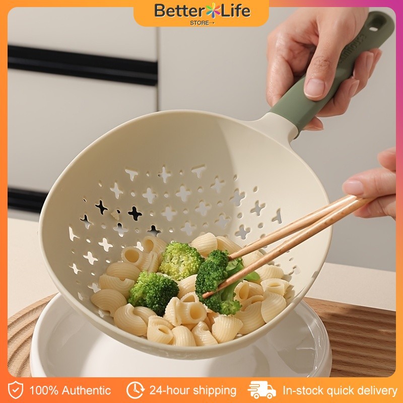 Silicone Big Colander Kitchen Nylon Long Handle Colanders High ...