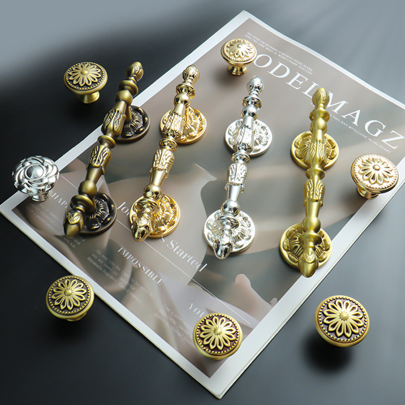 French Style French Handle Wardrobe Cabinet Handle gold European Style ...