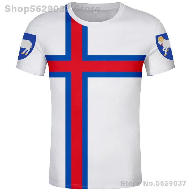 Faroe Islands Faro T Shirt Logo Free Custom Name Number Fro T-Shirt ...