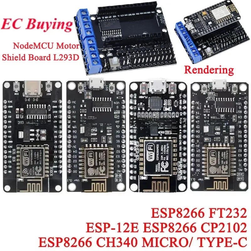 AZDelivery 5 x NodeMCU Lolin V3 Module ESP8266 ESP-12E met CH340 WIFI Wifi Development Board compatibel met Arduino Inclusief E-Book