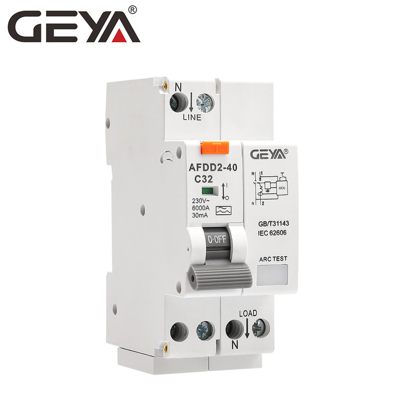 GEYA Arc Fault protective RCBO TypeA 2P 40A 30mA Fire Prevention ...