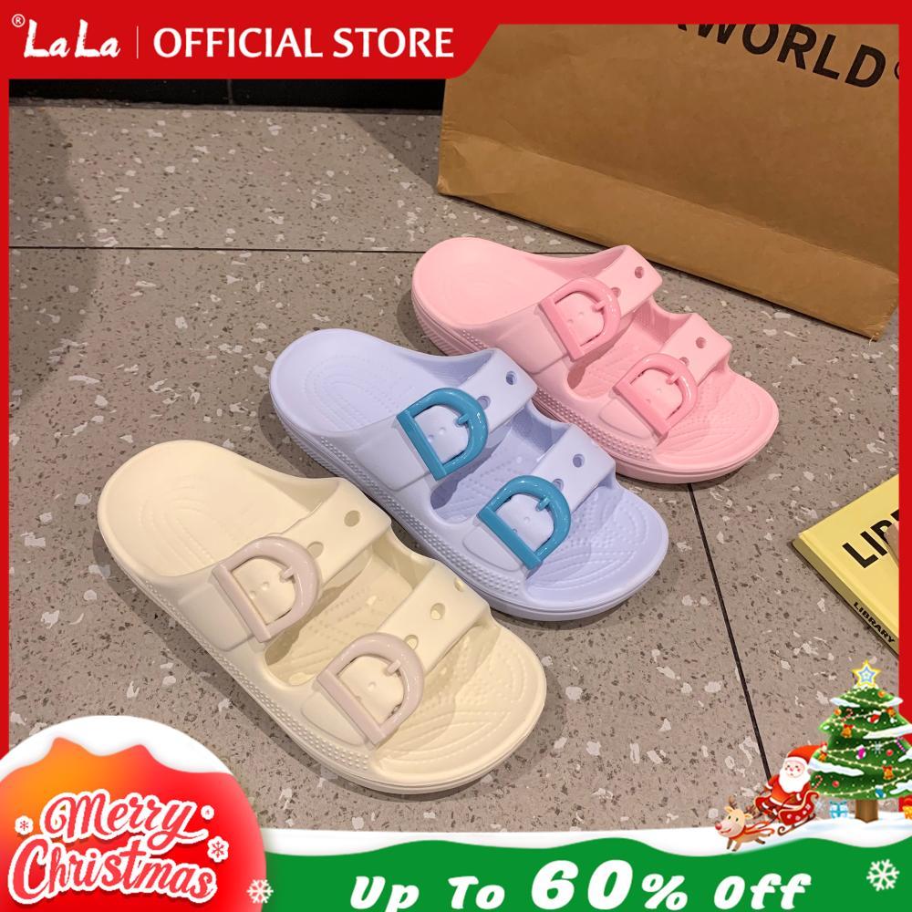 LALA Casual Sandals Double Buckle Slides Multi Color EVA Material Non ...