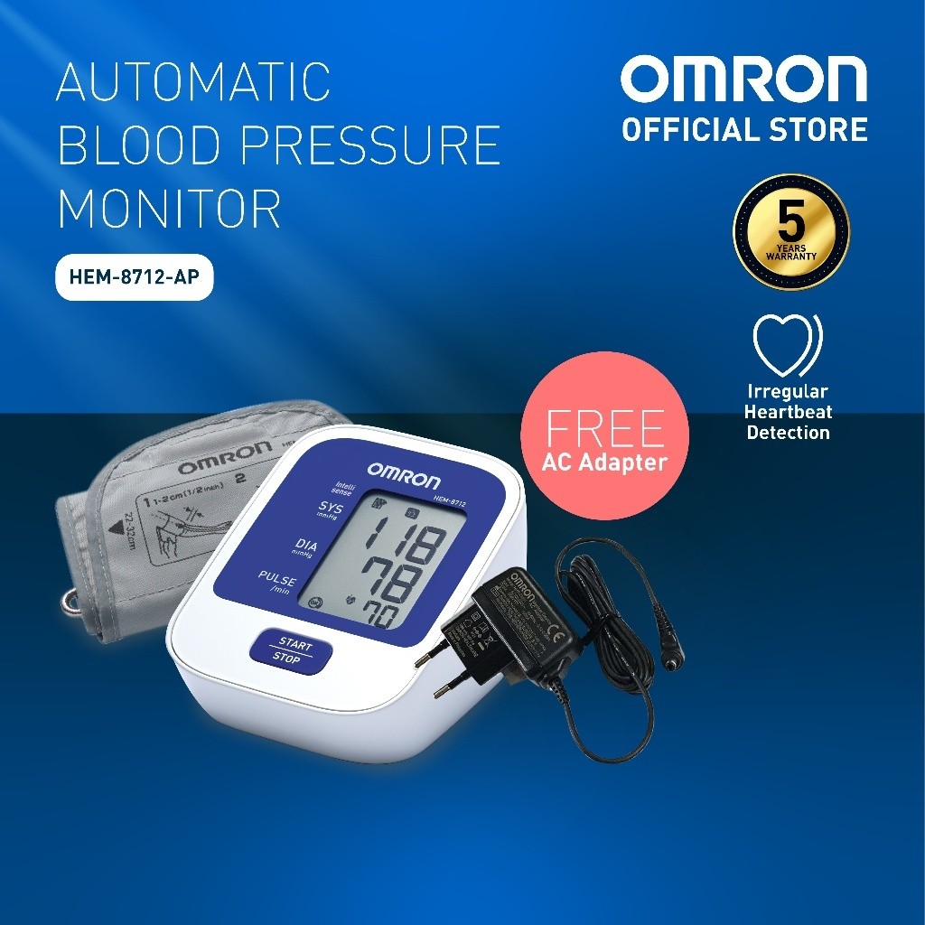 OMRON Blood Pressure Monitor BPM Machine Automatic Upper Arm-Digital ...