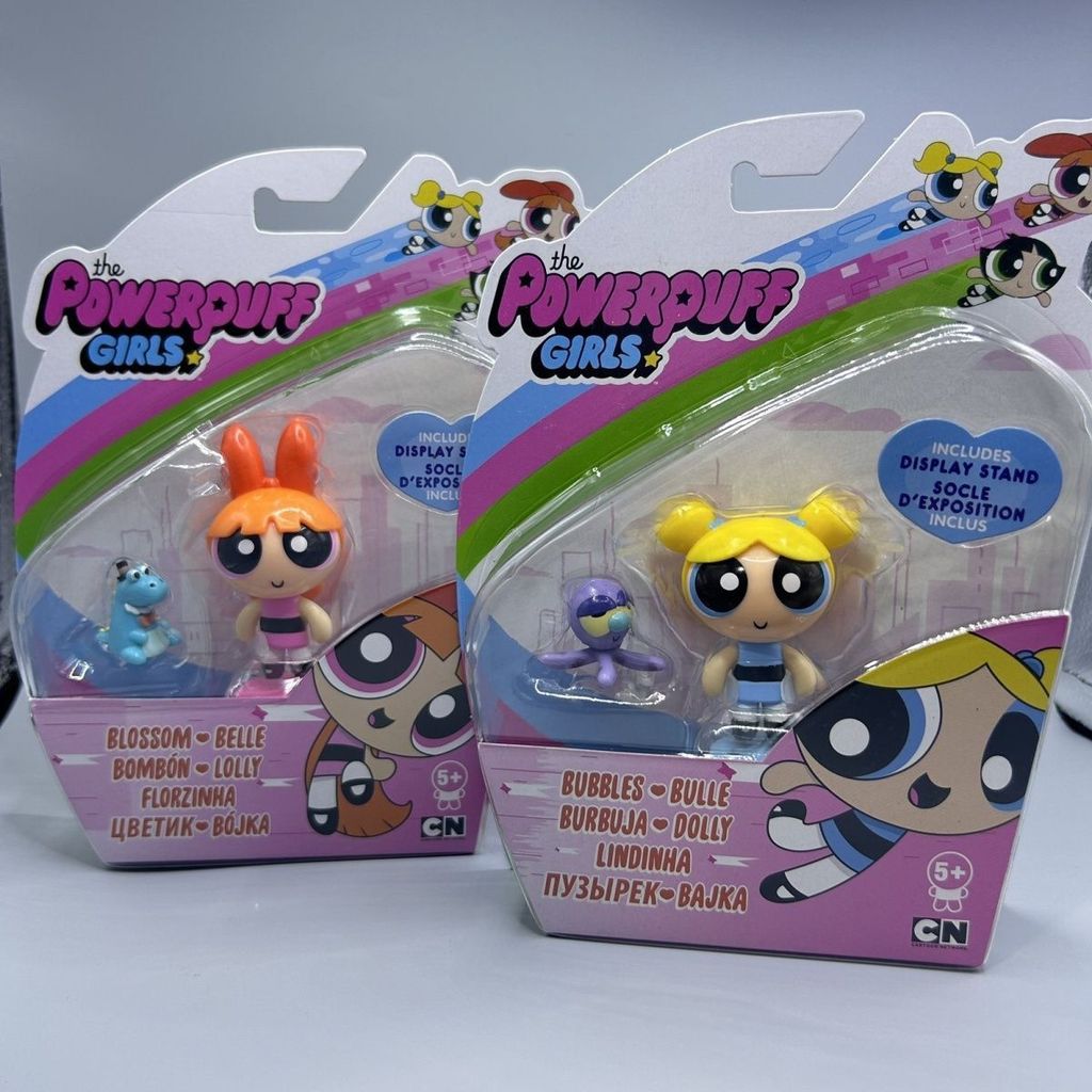 The Powerpuff Girls Bubbles Bulle Action Doll Figure Spin