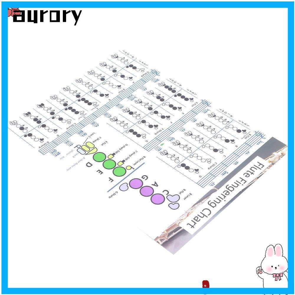 AURORY Flute Fingering Chart, Includes Notes Scales Fingering Flute ...