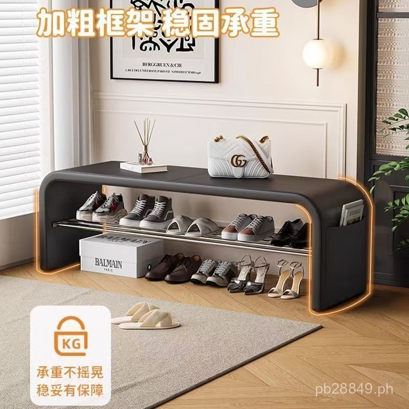 Integrated Shoe Changing Bench for Home Entrance, Long Strip Entryway ...