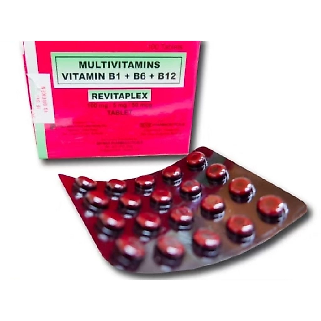 REVITAPLEX B Complex Multivitamins Vitamin B1+B6 +B12 100s Para sa ...