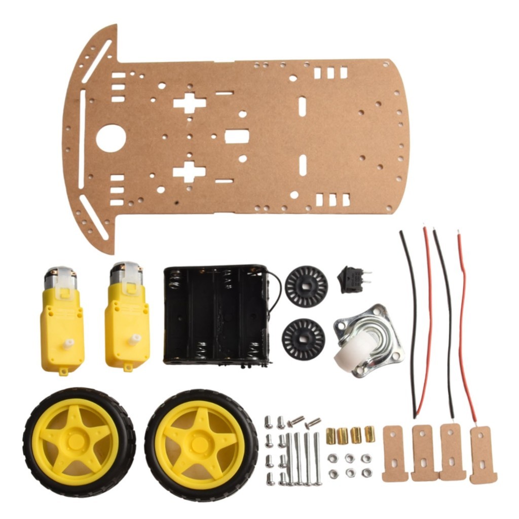 DollaTek Kit De Chasis Para Robot Car Con Encoder Y Caja De Baterías 4 AA – Ideal Para Arduino Y Proyectos DIY