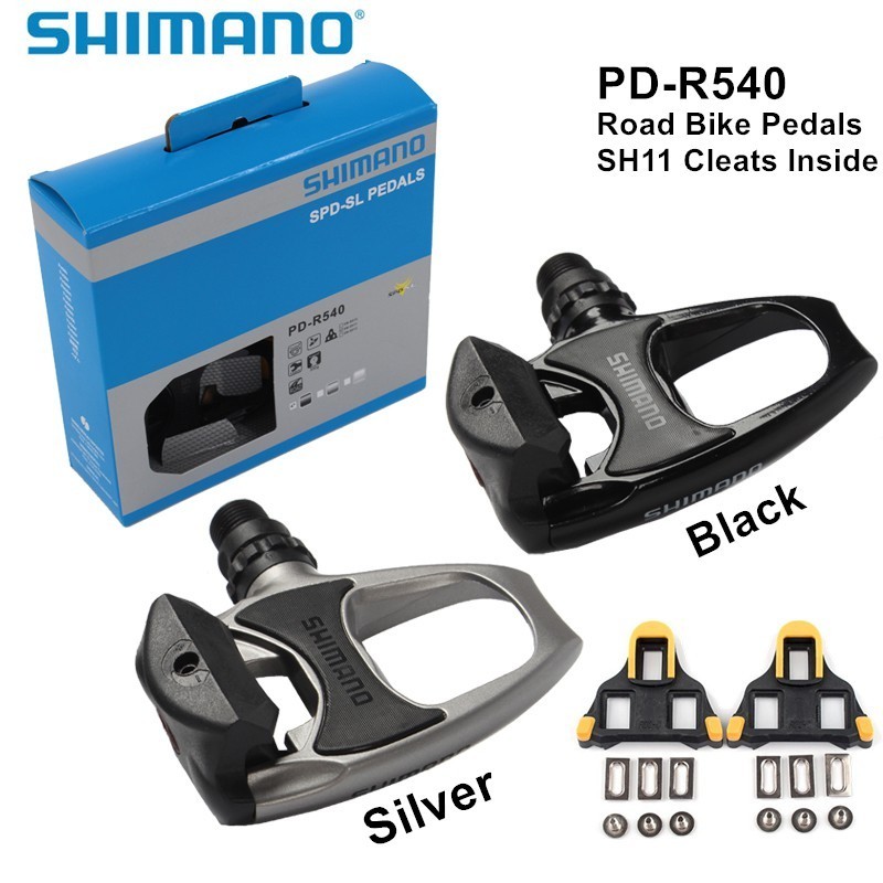 Shimano PD-R540 Road Bike Pedals – Wide and Stable Platform for ...