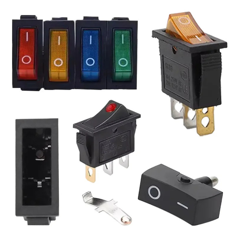 8Pcs Rocker Switch ON-OFF 3Pin KCD3 Boat-shape 2 Position Toggle Switch ...