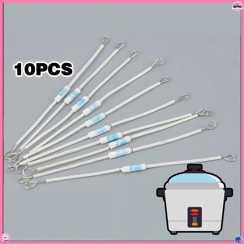 10pcs RF Rice Cooker Thermal Fuse 185°C/10A 216°C/20A Ceramic | Shopee ...