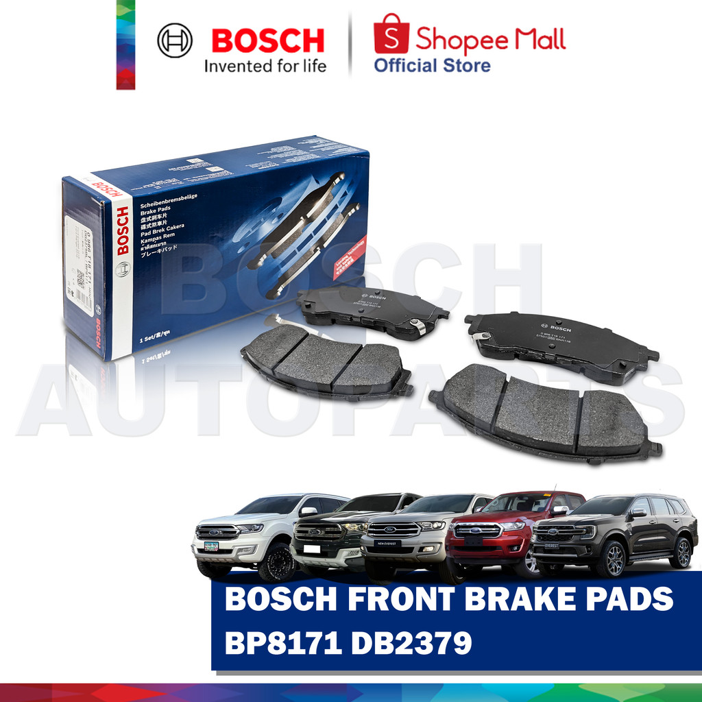 Bosch Front Brake Pads for Ford Everest 2015 to Present, Ford Ranger ...