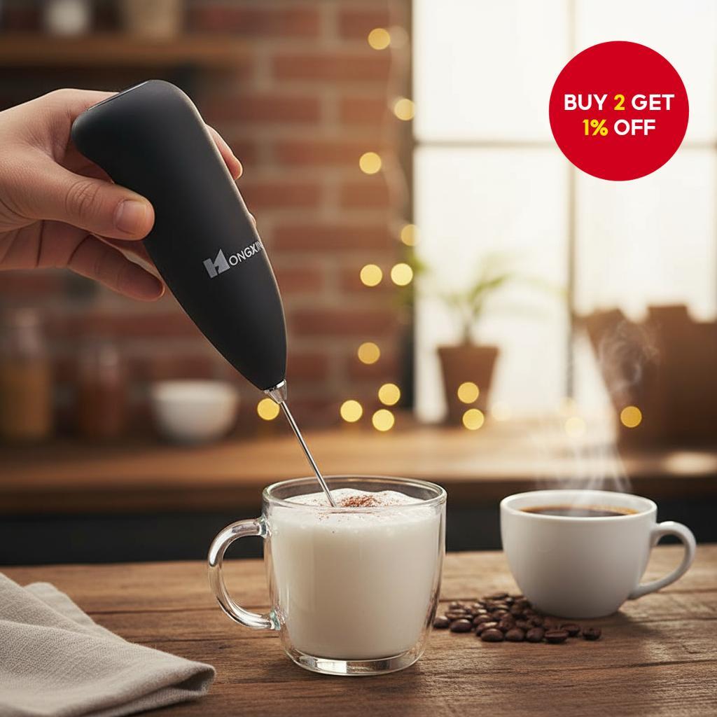 Electric Milk Frother Stirrer, Customizable Handheld Stick for Home ...
