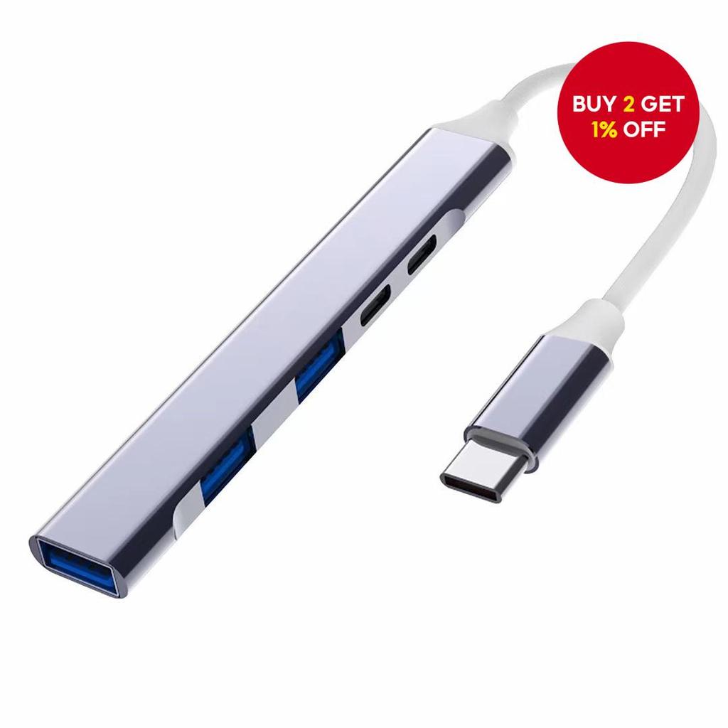 PD Charge USB C HUB Type C 3.0 Aluminum 5 in 1 Extend Fast Date ...