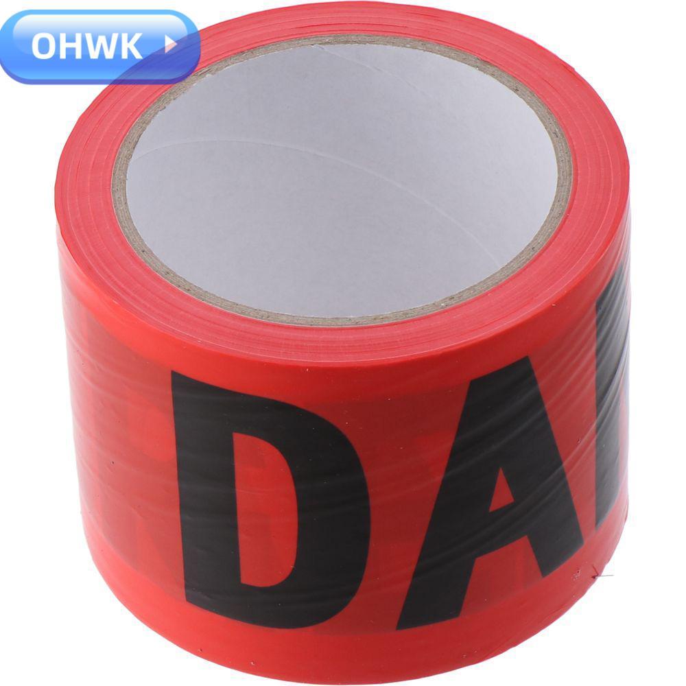 OHWK Red Danger Tape, Roll 7.5cm*100M Caution Barrier Tape, Durable Non ...