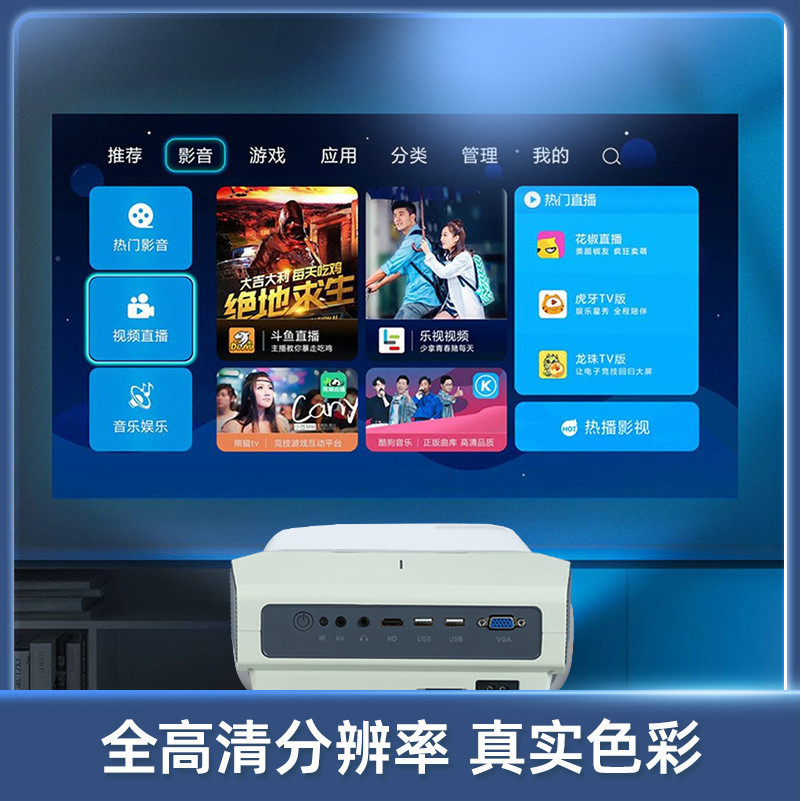 2025 Ultra HD Projector True 1080p Projector wifi Wireless Mobile Phone ...