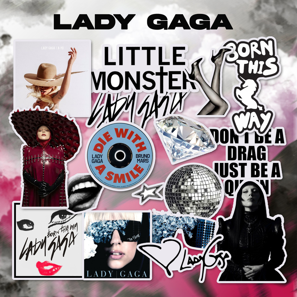 LADY GAGA Sticker Pack | Waterproof Anti-Fade Stickers | Aesthetic Pack ...