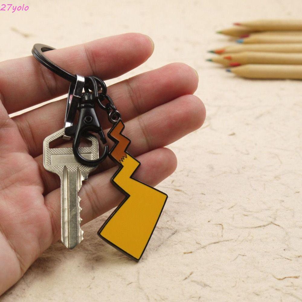 YOLO Metal Pikachu Tail Keychain, Anime Figure Pikachu Tail Pikachu ...