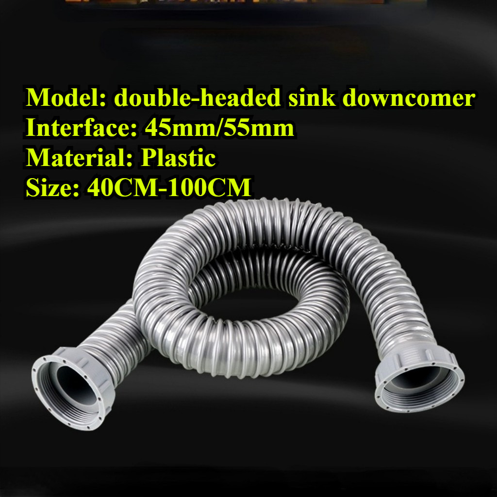 Double sink hose/kitchen sink hose flexible drain pipe/ Length40cm/50cm ...