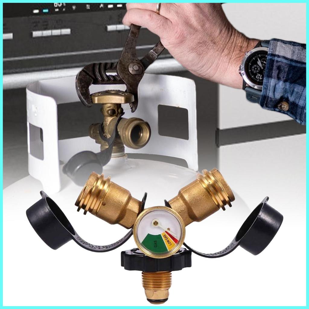 Propane Splitter 2 Way Propane Splitter with Shut off Valve Precision ...