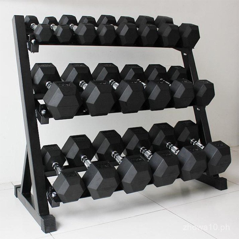 Dumbbell Rack Gym Commonly Used Three-Layer Inclined Dumbbell Rack ...