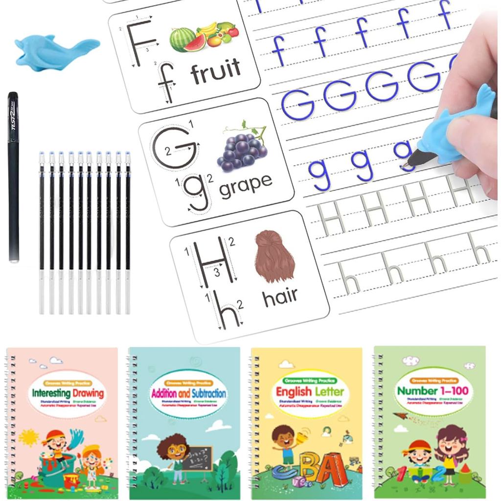 Motor Magic Workbooks,Handwriting Practice Copybook Aid, Magic Grooved ...